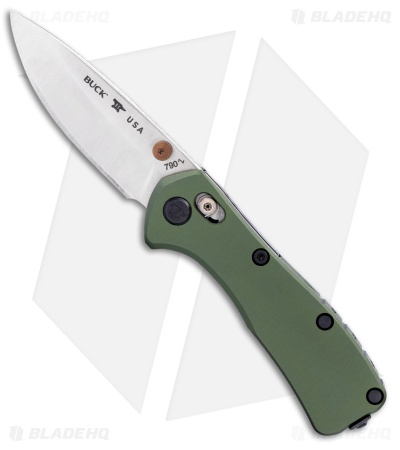 Buck 790 Mini Range Elite Crossbar Lock Knife Green Al (2.6
