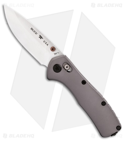 Buck 791 Range Elite Crossbar Lock Knife Gray Aluminum (3.4