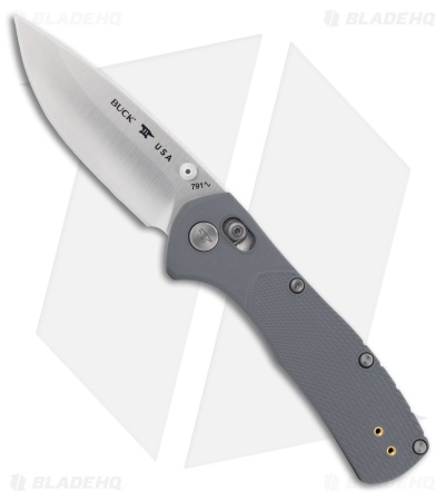 Buck 791 Range Pro Crossbar Lock Knife Gray GFN (3.4" Satin 154CM) 0791GYS1-B