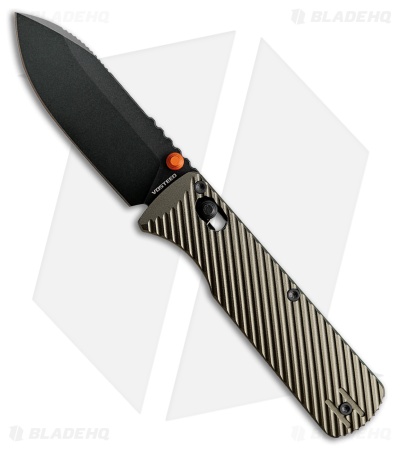 Vosteed Vombat Drop Point Crossbar Lock Knife Olive Green Al (2.9" Black SW)