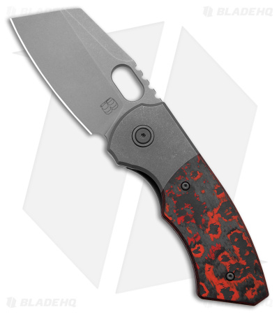 BergBlades Slim Frame Lock Knife Fat Carbon Lava Flow (2.65" Stonewash)