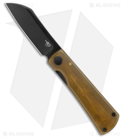 Bestech Knives Bruv Frame Lock Knife Ultem/Titanium (2.95" Black SW ) BT2401C