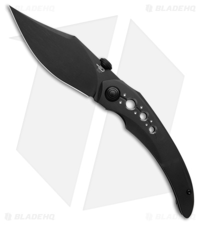 Bestech Knives Kombou Razon Knife Brushed Black Ti (3.9" Brushed Black)
