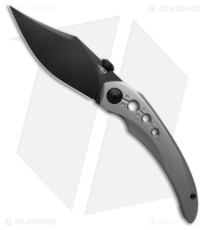 Bestech Knives Kombou Razon MagnaCut Frame Lock Knife Silver Ti (3.9" Black)