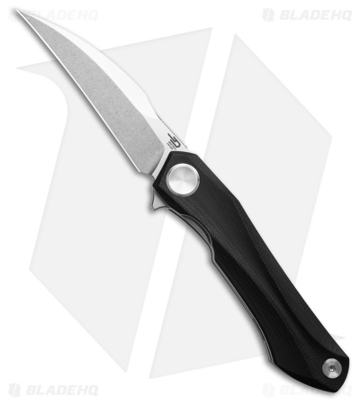 Bestech Knives Ostap Hel Ivy Liner Lock Knife Black G-10 (3.1" Stonewash)