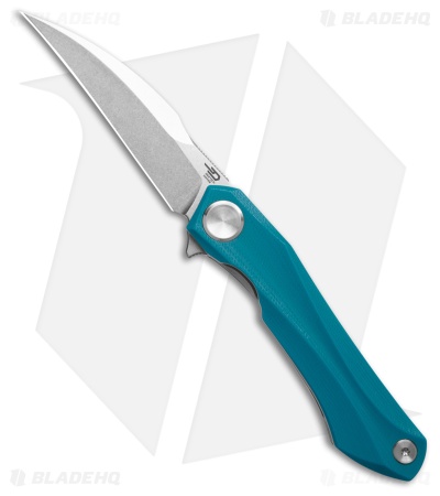 Bestech Knives Ostap Hel Ivy Liner Lock Knife Blue G-10 (3.1" Stonewash)