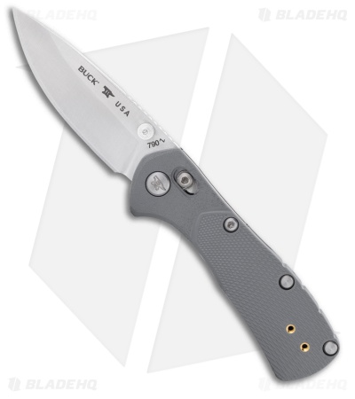 Buck 790 Mini Range Pro Crossbar Lock Knife Gray GFN (2.6" Satin) 0790GYS1-B