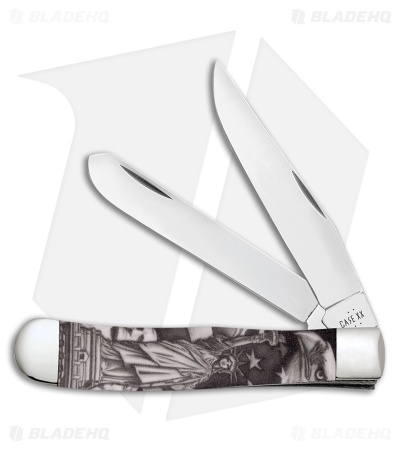 Case Knives Trapper Knife 4.1" Statue of Liberty CCI Synthetic (4254 SS)
