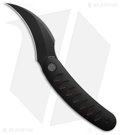Cavol Kage Liner Lock Knife Black Titanium W/Purple Anodizing (2.5" Black)