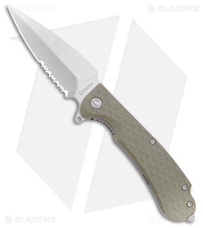 Daggerr Knives Urban2 Liner Lock Knife Olive FRN (3.5" Stonewash)
