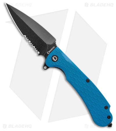 Daggerr Knives Urban2 Liner Lock Knife Blue FRN (3.5" BW Serr) U2FRNBLUBWSR