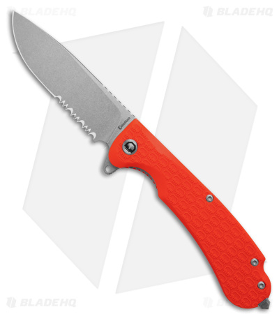 Daggerr Knives Wocket Liner Lock Knife Orange FRN (3.5" SW Serr) WKFRNRNGSWS