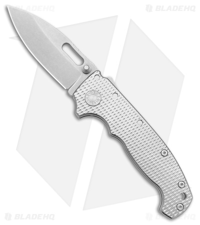 Demko Knives MG AD20S SSF Lock Knife Textured Titanium (3.6" SW M4)
