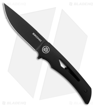 Eikonic Aperture Liner Lock Folding Knife G-10 Black (3.2