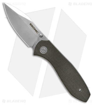Eikonic Kasador Liner Lock Folding Knife Olive Micarta (2.9
