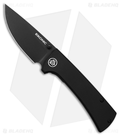 Eikonic RCK9 Liner Lock Folding Knife  Black G-10 (3