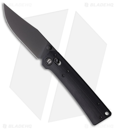 HIGHTRON Pathwright Crossbar Lock Knife Black G-10 (3.5" Black PVD)