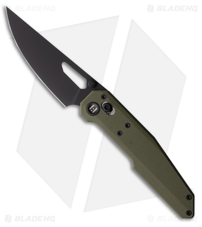 HIGHTRON Sharplyn Axis Lock Knife Green G-10 (3.6" Black PVD)
