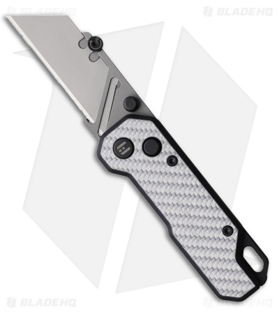 HIGHTRON Vector Button Lock Utility Knife White CF (2.4