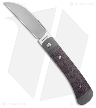 Jack Wolf Diamondback Jack Frame Lock Knife FatCarbon Purple Haze (3.4" Satin)