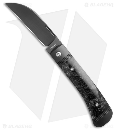 Jack Wolf Diamondback Jack Frame Lock Knife Kirinite Black Ice (3.4" Black DLC)
