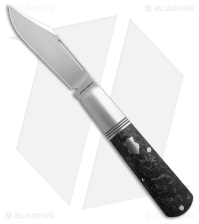 Jack Wolf Knives Gateway Barlow Knife Carbon Fiber (3" Belt Satin)