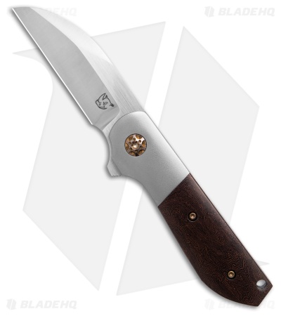 KM Designs Corvus Frame Lock Knife Copper Carbon Fiber (2.75" Satin)