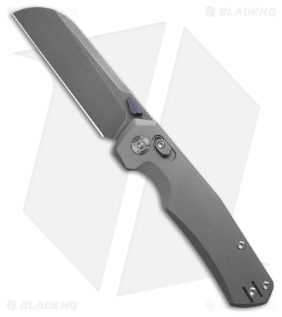 Kunwu Knives Chad XT Lock Knife Orange Peel Titanium (3.8" Stonewash)