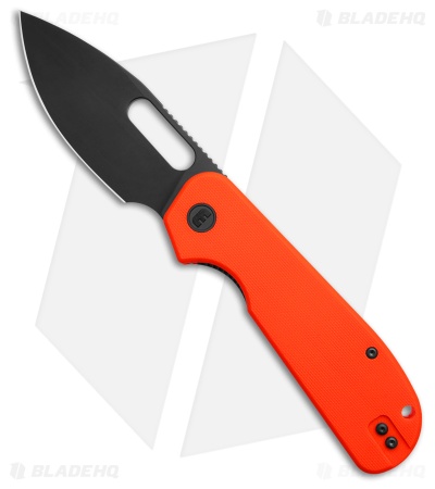 Liong Mah Design EFD Liner Lock Knife Orange G-10 (3.5" Black SW)