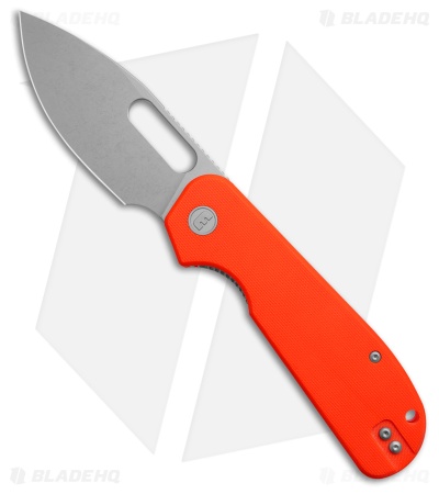 Liong Mah Design EFD Liner Lock Knife Orange G-10 (3.5" Stonewash)
