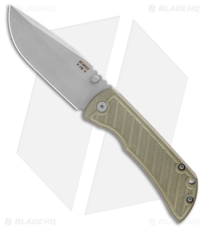 McNees Knives MAC2-3.5 Fastback Frame Lock Knife Atomic Green/Bronze (3.5" SW)