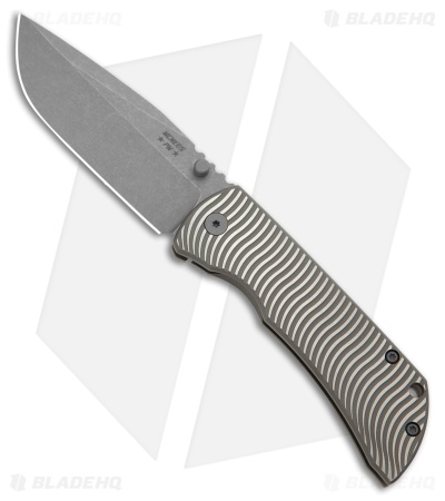 McNees Knives PM MAC2 3.5 Frame Lock Knife Atomic Ti Swerve (3.5" SW)