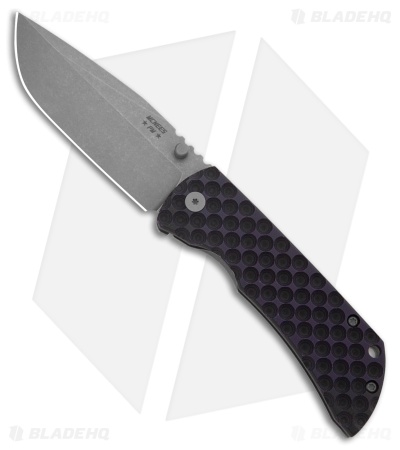 McNees Knives PM MAC2 3.5 Frame Lock Knife Atomic Ti Purple G-10 (3.5