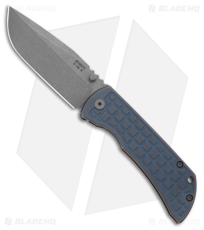 McNees Knives PM MAC2 3.5 Frame Lock Knife Atomic Blue/Bronze Frag Ti (3.5