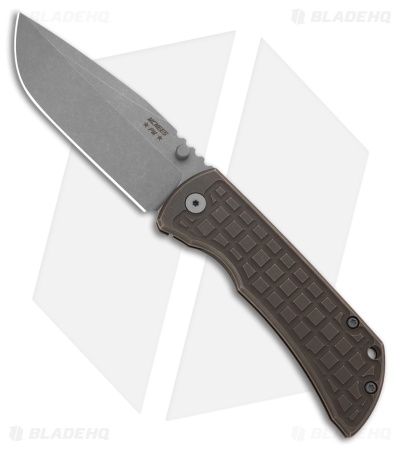 McNees Knives PM MAC2 3.5 Frame Lock Knife Atomic Bronze Frag Titanium (3.5