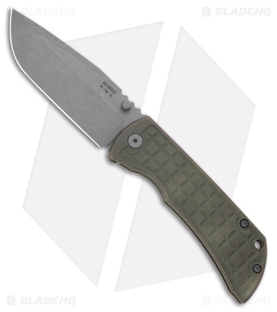 McNees Knives PM MAC2 3.5 Frame Lock Knife Atomic Green/Bronze Frag Ti (3.5
