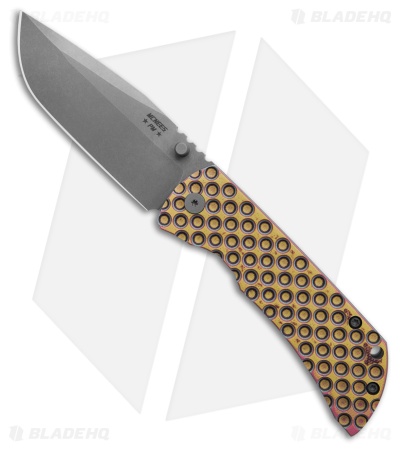 McNees Knives PM MAC2 3.5 Frame Lock Knife Atomic Ti Flashback G-10 (3.5" SW)