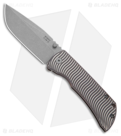 McNees Knives PM MAC2 3.5 Frame Lock Knife Atomic Ti Purple Swerve (3.5