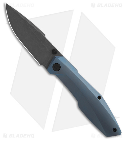 Null Knives Raiden Frame Lock Knife Blue Anodized Ti (3.3