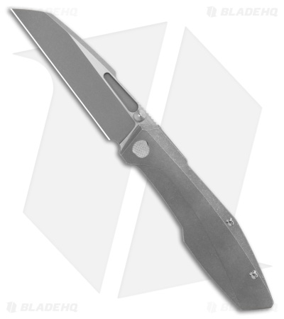 Null Knives Raikou Frame Lock Knife Staticwashed Titanium (3.5