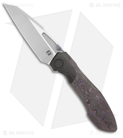 Null Voodoo Frame Lock Knife Black/Purple Haze Fat Carbon (3.6" Satin)