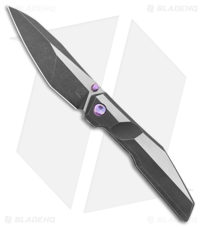 Poikilo Blade Komodo Frame Lock Knife Dark SW Titanium (3.7" Dark SW)