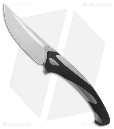 Poikilo Blade Orca Frame Lock Knife Black/Gray Titanium (3.6" Mirror SW)