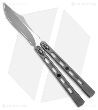 Poikilo Blade PM1 Dao Balisong Butterfly Knife Dark SW Ti Zirc Spacers (4.5" SW)