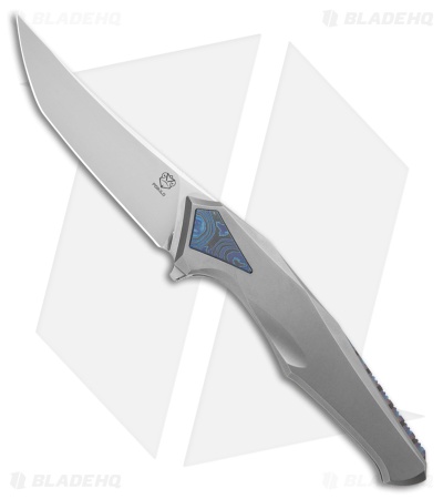 Poikilo Blade Rhino Frame Lock Knife Pearlescent SW Titanium (3.6" Mirrored SW)