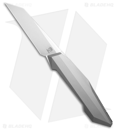 Poikilo Blade Small Prism Frame Lock Knife Titanium (3.9" Mirror SW)