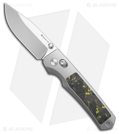 REMETTE RT-Aurora Crossbar Lock Knife Ti + Green/Black CF (2.75" Satin)