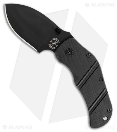 Sniper Bladeworks Tog Frame Lock Knife Black Canvas Micarta (3.6" Black PVD)