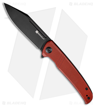 SENCUT Brazoria Liner Lock Knife Burgundy G-10 (3.5" Black SW) SA12C