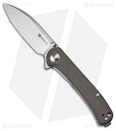 SENCUT Scepter Liner Lock Knife Dark Green Micarta (3